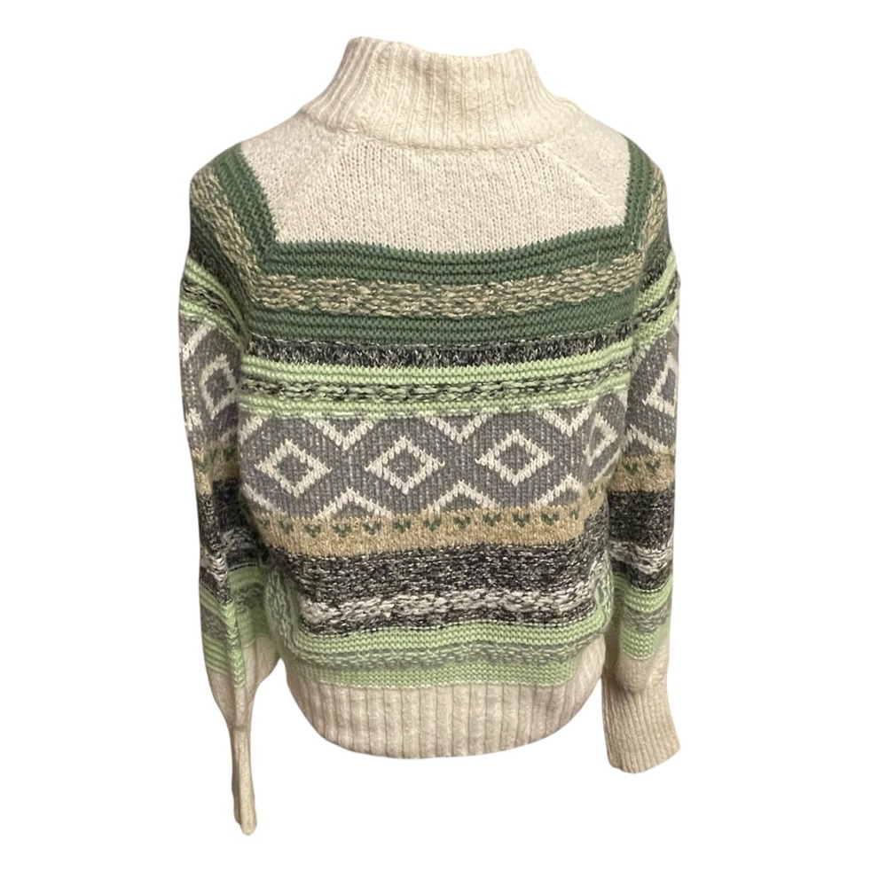 89th & Madison Multicolor Patterned Turtleneck Sweater - Picture 3 of 7